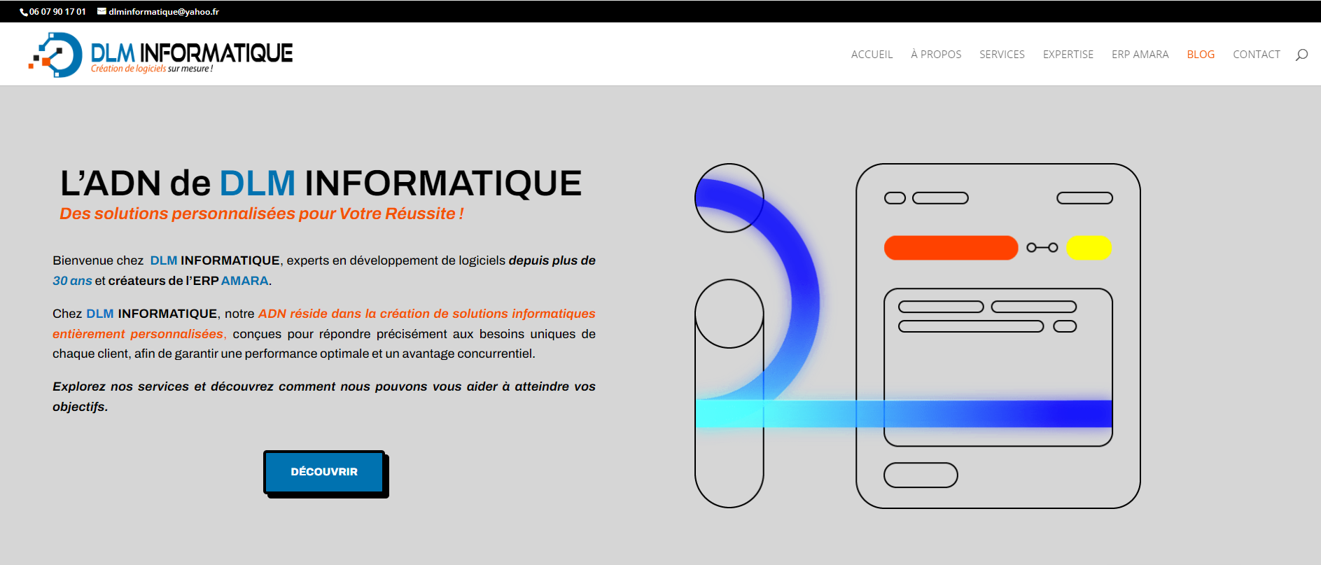 creation de site web DLM-INFORMATIQUE-ACCEUIL-Developpement-de-logiciels-sur-mesure